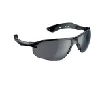 3M Flat Temple Safety Glasses with Grey Tinted Lenses, Black/Gray Semi-Rimless Frame thumbnail 1