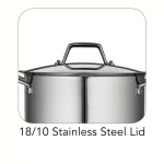 Tramontina Gourmet 18/10 Stainless Steel Prima 6 Qt. Sauce Pot with Lid thumbnail 4