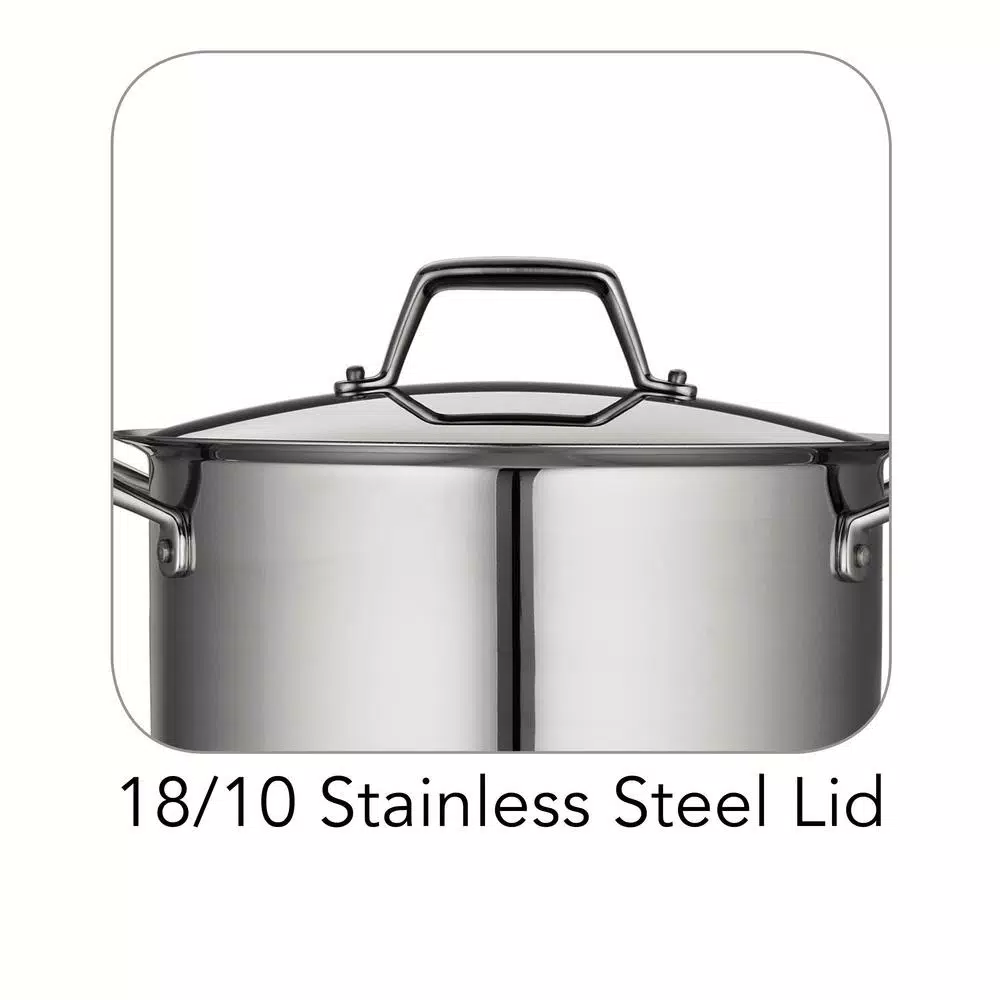 Tramontina Gourmet 18/10 Stainless Steel Prima 6 Qt. Sauce Pot with Lid