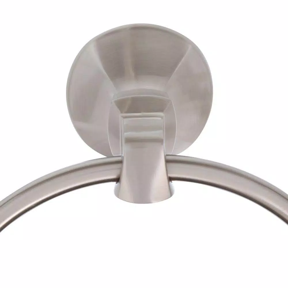 Delta Mandara 3-Piece Brushed Nickel Bath Hardware Set with Towel Bar, Toilet Paper Holder and Towel Ring