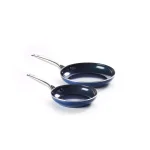 Blue Diamond 2-Piece Aluminum Ceramic Nonstick Frying Pan Set, Blue thumbnail 1