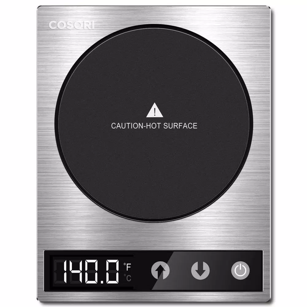 COSORI Brushed Stainless Steel Coffee Cup Warmer with LCD Display and Temperature Control