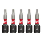 Milwaukee SHOCKWAVE Torx #10 1 in. Impact Duty Steel Screwdriver Bits, 5-Pack thumbnail 1