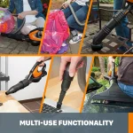 Worx 20V Cordless Leaf Blower & Sweeper Kit with 8 Attachments, 120 MPH, 80 CFM, 2 Ah Battery & Charger Included thumbnail 9