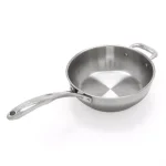 Chantal Induction 21 Steel 3 qt. Stainless Steel Saute Pan, Brushed Stainless Steel thumbnail 1