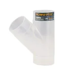 POWERTEC 2-1/2 in. Clear ABS Plastic Y-Fitting for Dust Collection Systems thumbnail 1