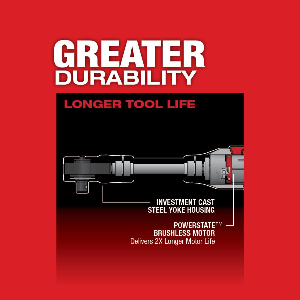 Milwaukee M12 FUEL 12V Brushless Cordless 3/8 in. Extended Reach Ratchet Kit with 2.0 Ah Battery