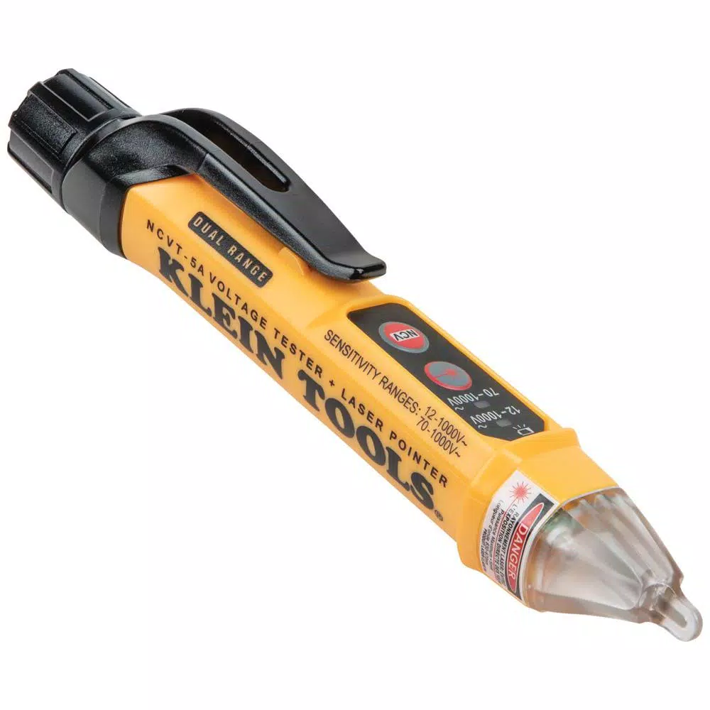 Klein Tools 2-Piece Non-Contact Voltage Tester with Laser Pointer and Dual-Mode Flashlight Work Light Tool Set