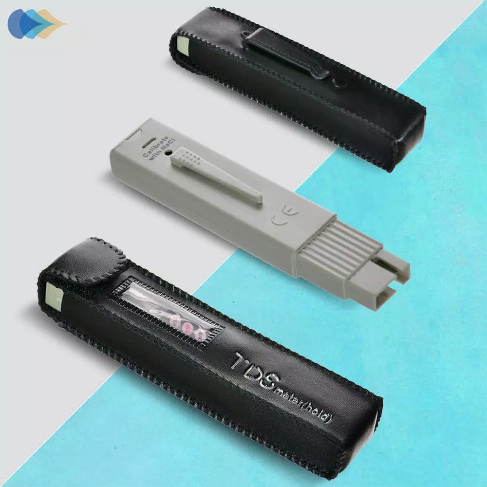 iSpring Digital TDS Meter and Thermometer with Automatic Temperature Calibration and Leather Carrying Case