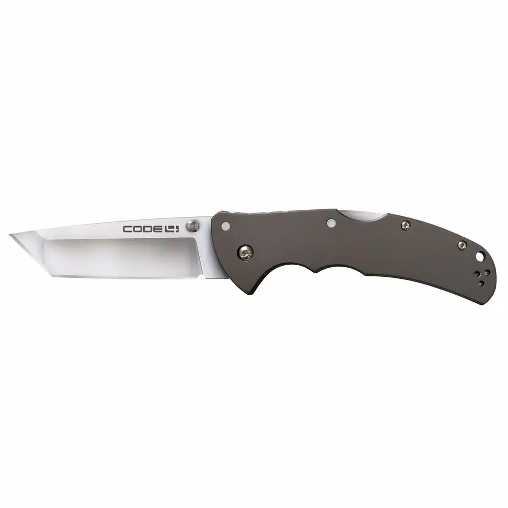 Cold Steel Code 4 3.5 in. Tanto S35VN Folding Knife, Plain Edge