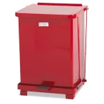 Rubbermaid Commercial Products Rubbermaid Commercial Defenders 7 Gal. Red Step-On Steel Biohazard Trash Can thumbnail 2