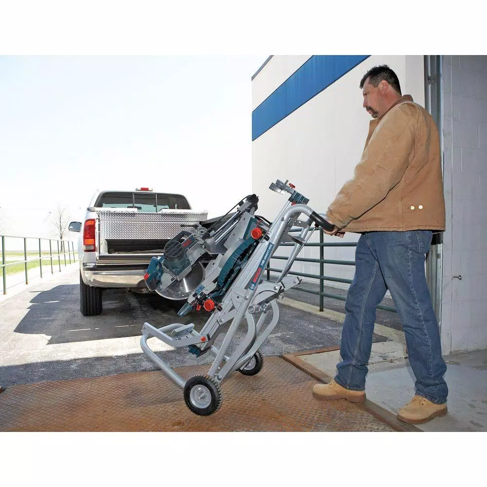 Bosch 12 in. 15 Amp Dual-Bevel Sliding Glide Miter Saw Combo Kit with T4B Gravity-Rise Stand