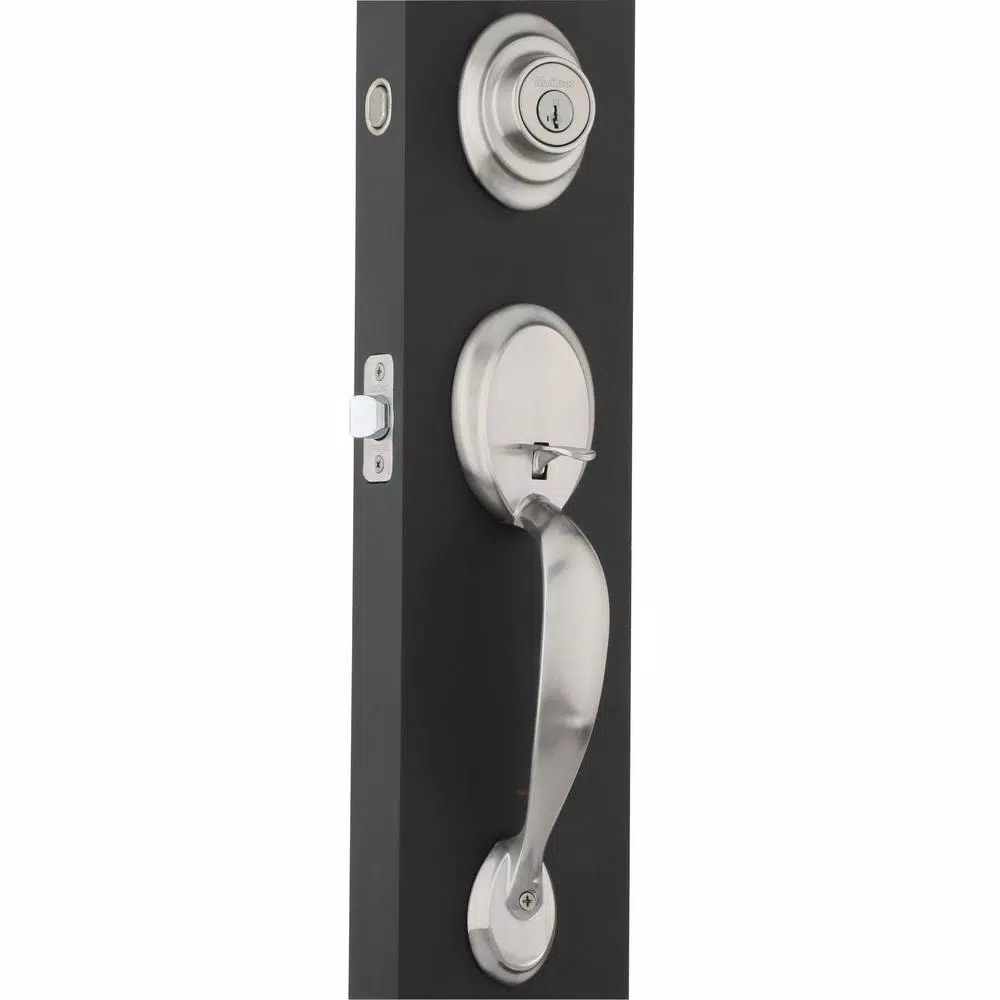 Kwikset Dakota Single Cylinder Entry Handleset, Satin Nickel, SmartKey Security