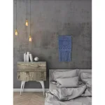 Unbranded Marmont Hill Blue Diamond Macrame Wall Tapestry - Hand Woven Cotton Wall Hanging thumbnail 1