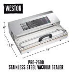 Weston Pro-2600 Commercial Grade Stainless Steel Food Vacuum Sealer thumbnail 4