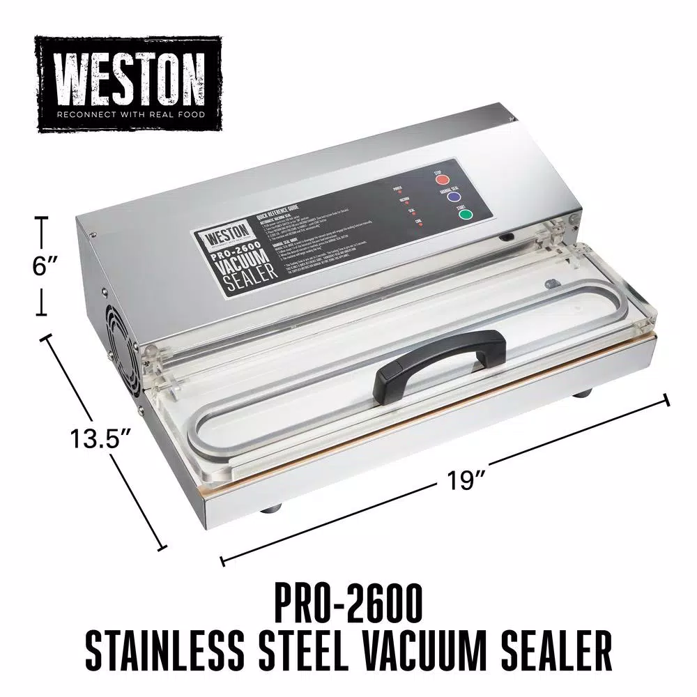 Weston Pro-2600 Commercial Grade Stainless Steel Food Vacuum Sealer