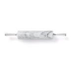 Fox Run White Marble Rolling Pin with Aluminum Handles and Marble Base thumbnail 2