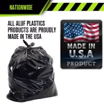 Unbranded 33 Gallon Black Low Density EZ Tie Closure Trash Bags, 1.5 Mil, 100-Count thumbnail 2