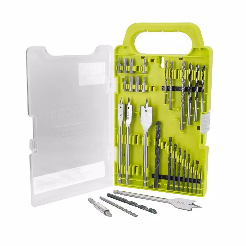 RYOBI 18V ONE+ 1/2 in. Cordless Drill Driver Kit with (2) 1.5 Ah Batteries, Charger, Bag, and 31-Piece Bit Set