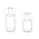 Winsome House 2-Piece Green-Gray Metal Damask Urn Vase Set thumbnail 8