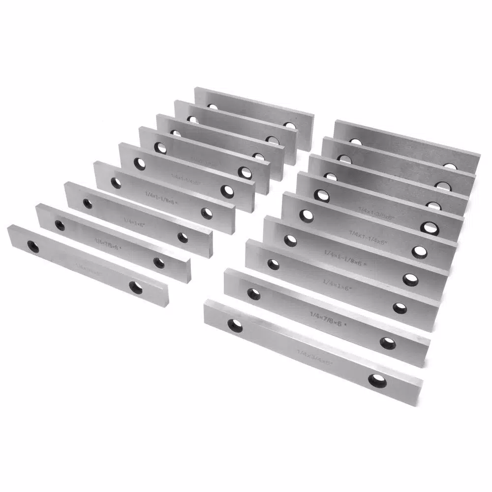 WEN 18-Piece Precision-Ground Parallel Gauge Set, 6 in. x 1/4 in., with Hard-Shell Case