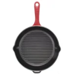 Chasseur 11 in. French Enameled Cast Iron Grill Pan, Red thumbnail 1