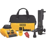 DEWALT Red Self-Leveling Rotary Laser Level Kit with Detector, Clamp, Wall Mount, and Bag thumbnail 10