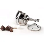 RSVP International Endurance 1 Qt. Stainless Steel Induction Double Boiler with Glass Lid thumbnail 2