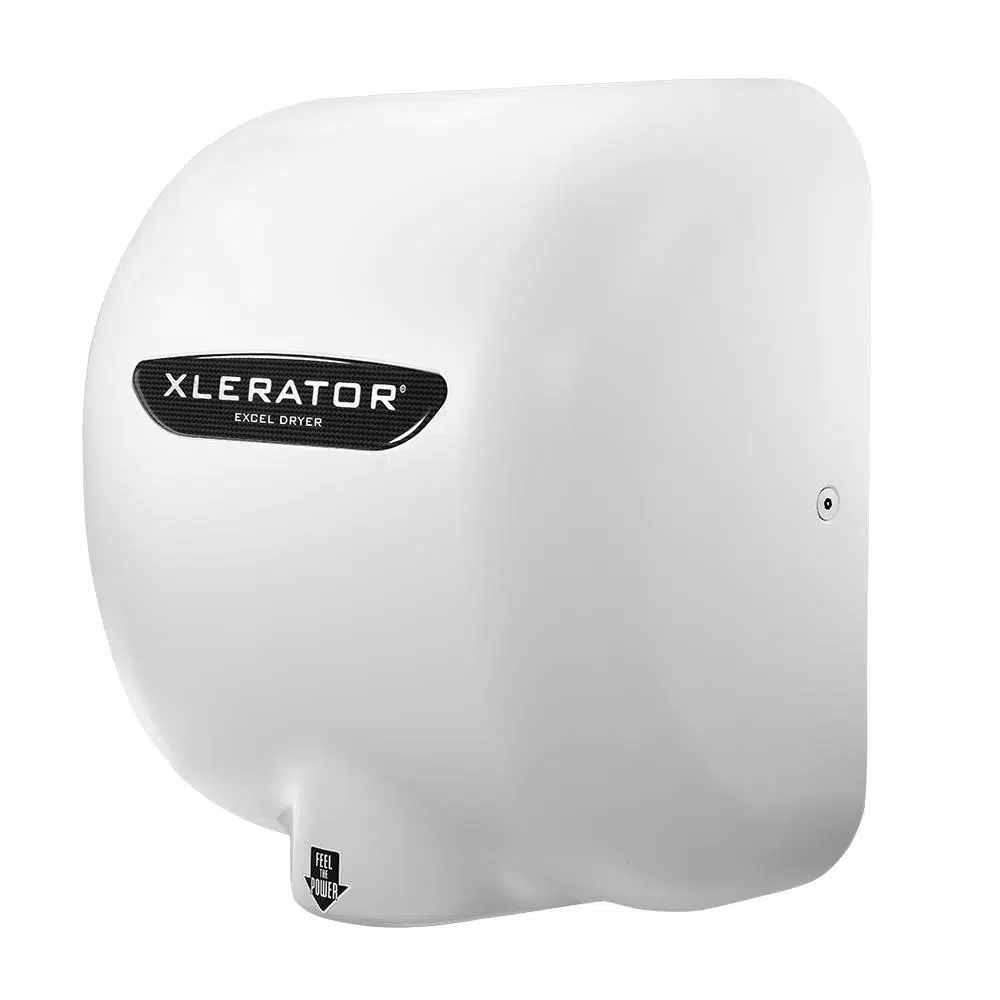 XLERATOR Excel Dryer XLERATOR High Speed Electric Hand Dryer, White Epoxy Zinc, 110-120V