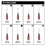 Milwaukee 36-Piece SAE 3/8 in. Drive Ratchet and Socket Set with 8-Piece Screwdriver Set thumbnail 6