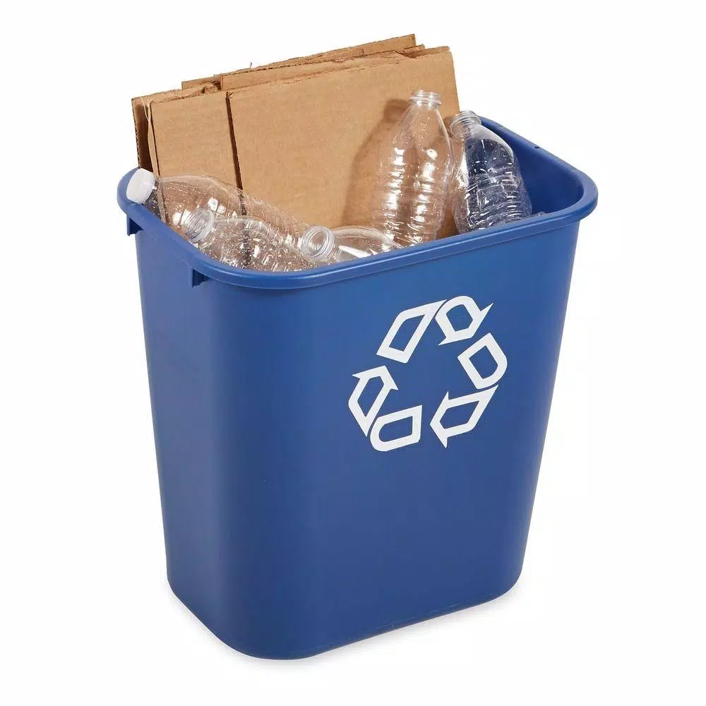 Rubbermaid Commercial Products Rubbermaid Commercial 7 Gal. Deskside Recycling Bin, Blue