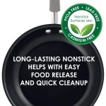 Rachael Ray Classic Brights 19-Piece Sea Salt Gray Nonstick Cookware Set with LocknLock Containers thumbnail 5