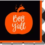 Sugar Plum Party SugarPlum Collection 32-Piece Pumpkin Assorted Disposable Cocktail Paper Napkins thumbnail 2
