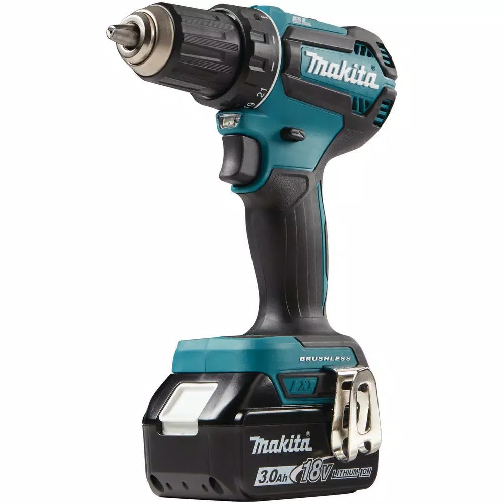 Makita 18V LXT Brushless Cordless 1/2 in. Driver-Drill Kit with 3.0Ah Battery and Charger