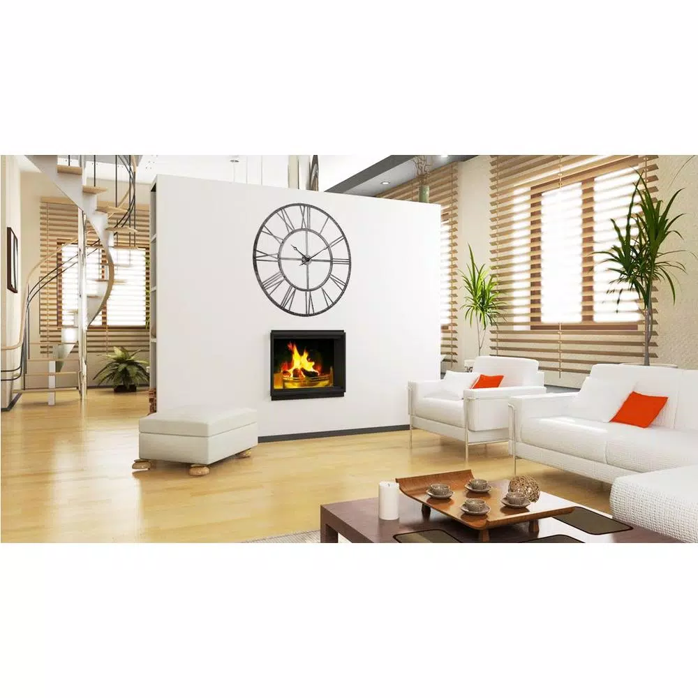 Utopia Alley Rivet Roman Industrial Oversize Wall Clock, 45-inch, Distressed Gray Metal