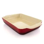 Crock-Pot Artisan 5.6 Qt. Red Stoneware Rectangular Bake Pan thumbnail 1