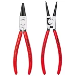 KNIPEX 2-Piece Snap-Ring Pliers Set, Internal and External Circlip Pliers thumbnail 1