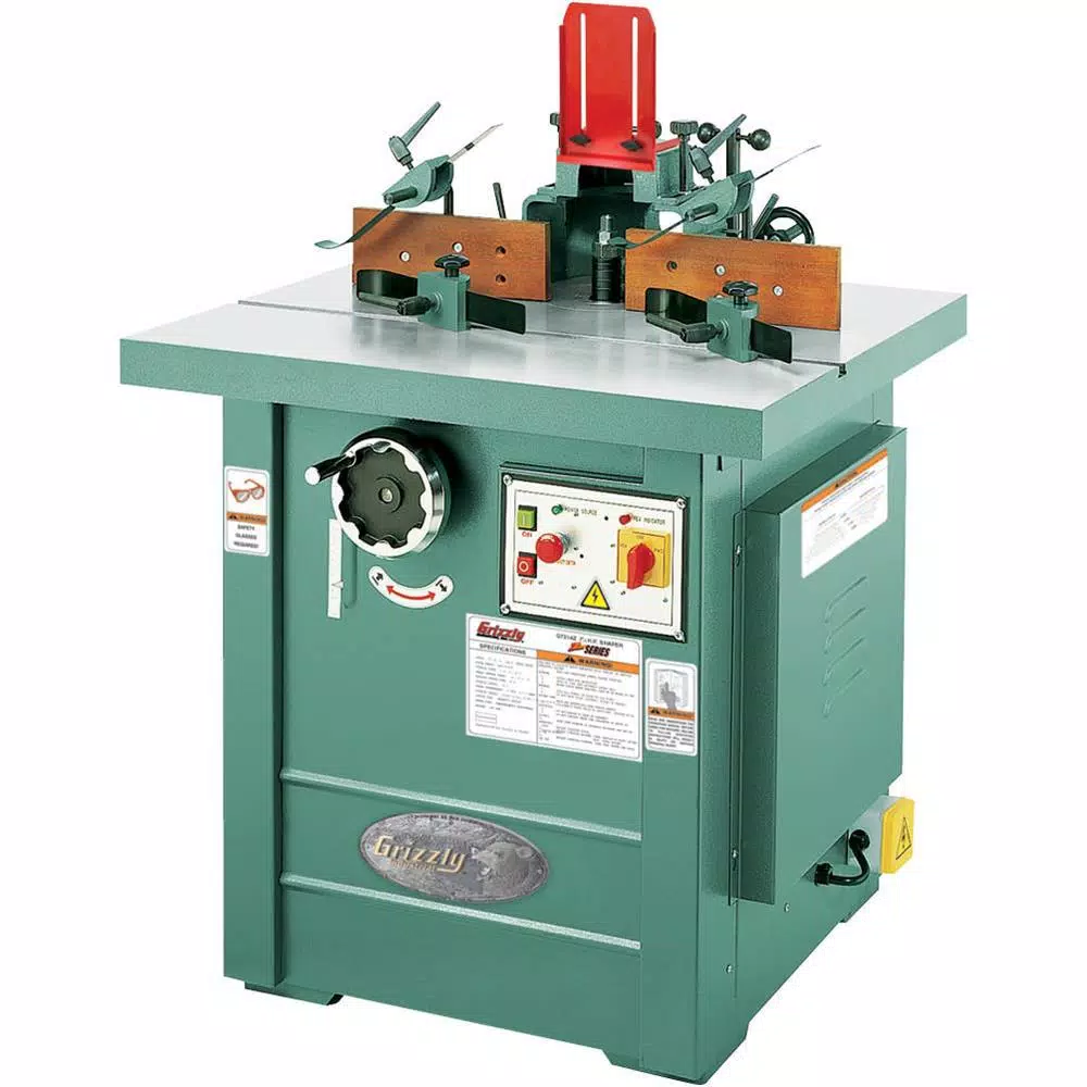 Grizzly Industrial Z Series 5 HP Professional Spindle Shaper with Cabinet Stand