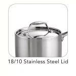 Tramontina 2 Qt Tri-Ply Clad Stainless Steel Sauce Pan with Lid thumbnail 4