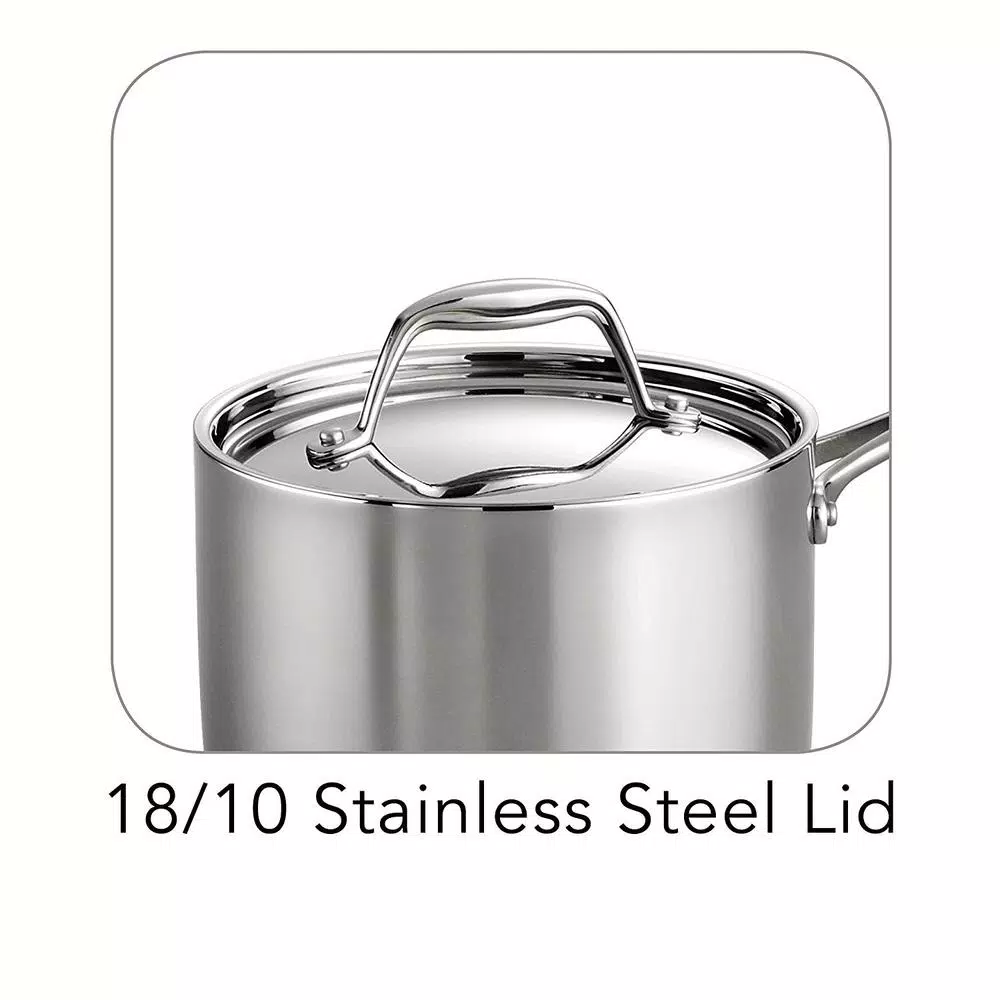 Tramontina 2 Qt Tri-Ply Clad Stainless Steel Sauce Pan with Lid