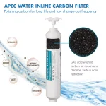 APEC Water Systems APEC Essence 10 in. In-line Carbon Replacement Water Filter with 1/4 in. Quick Connect thumbnail 2