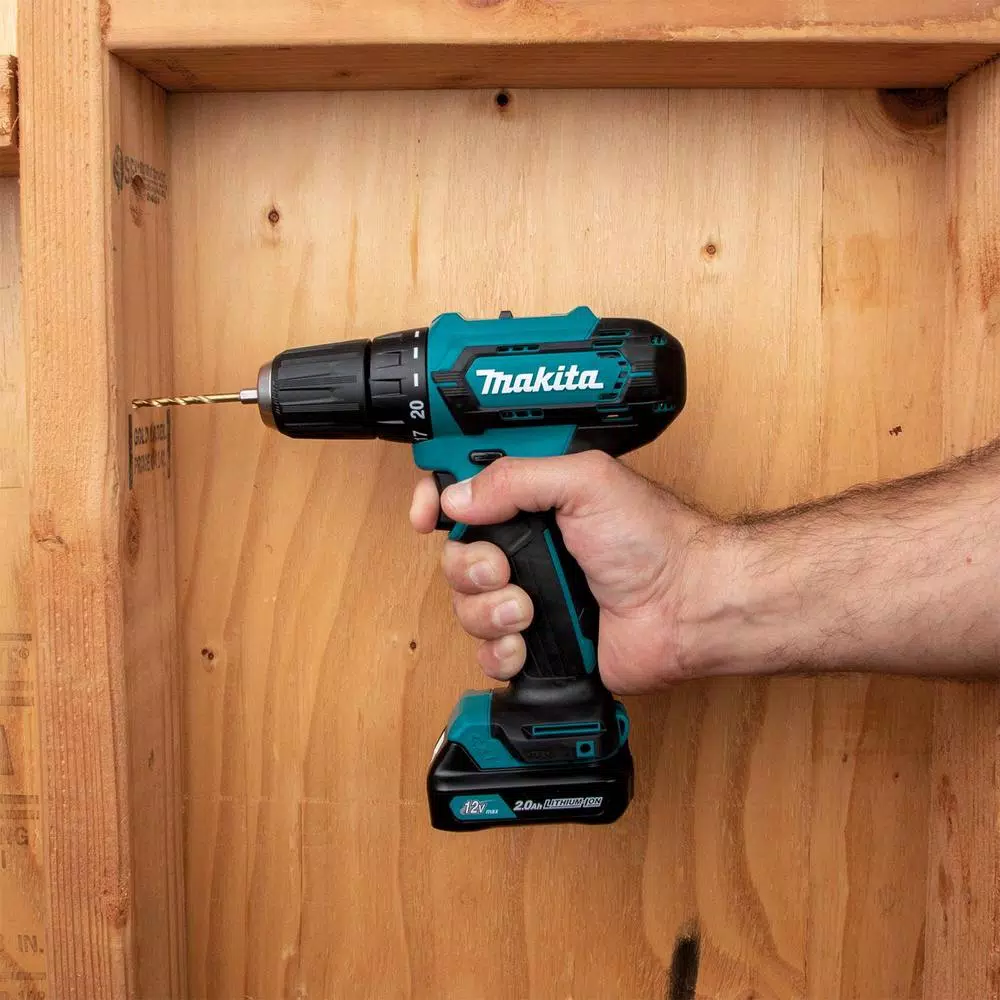 Makita 12V MAX CXT Lithium-Ion Cordless 3/8 in. Driver Drill Kit, 2.0 Ah
