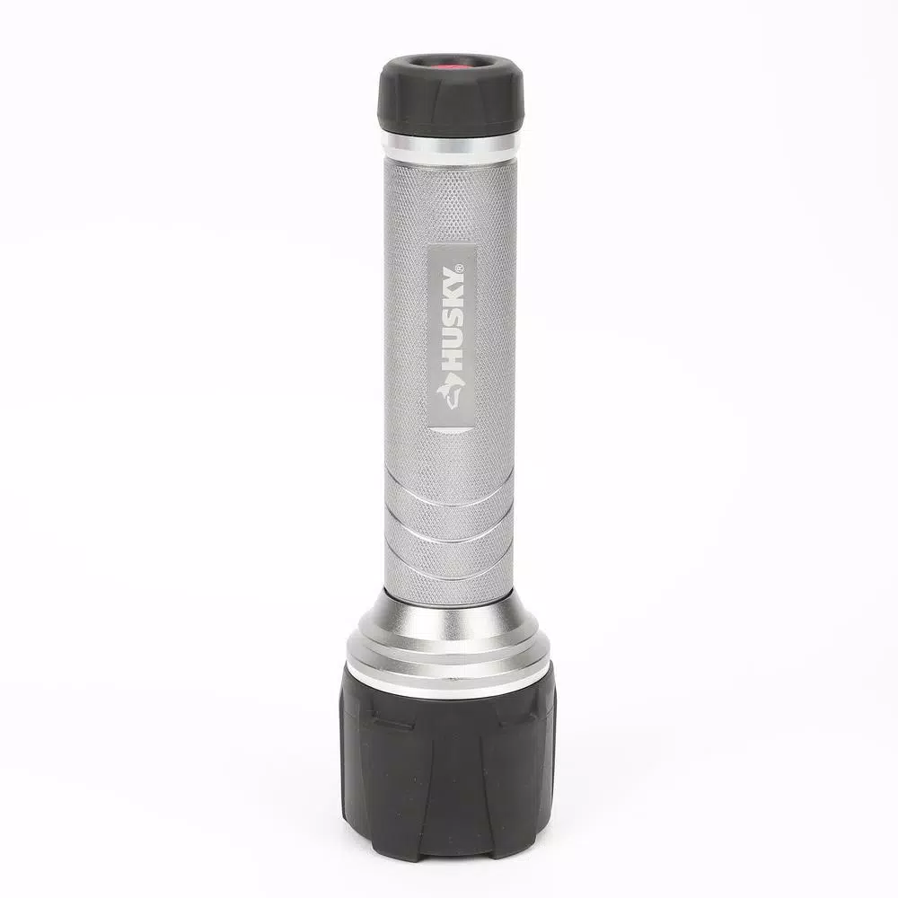 Husky 500 Lumen LED Dual Beam Aluminum Flashlight, Waterproof & Impact Resistant