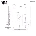 VIGO Dilana 66.875 in. Stainless Steel 6-Jet High Pressure Shower Panel System with Handheld Dual Shower thumbnail 8