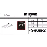 Husky 5-Piece Large Metric Flex Head Ratcheting Wrench Set, 16-21mm thumbnail 9