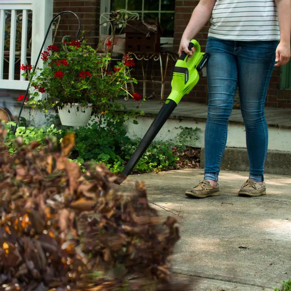 Earthwise 20V Cordless Handheld Leaf Blower, 150 MPH, 70 CFM, with 2.0Ah Lithium-Ion Battery and Charger