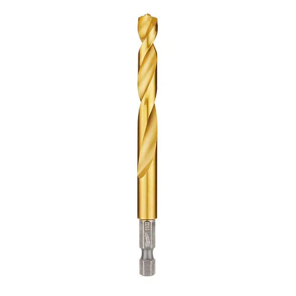 Milwaukee SHOCKWAVE RED HELIX 11/32 in. Titanium Twist Drill Bit with 1/4 in. Hex Shank