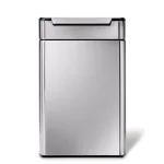 simplehuman 48-Liter Dual-Bucket Touch-Bar Recycling Trash Can, Brushed Stainless Steel thumbnail 2