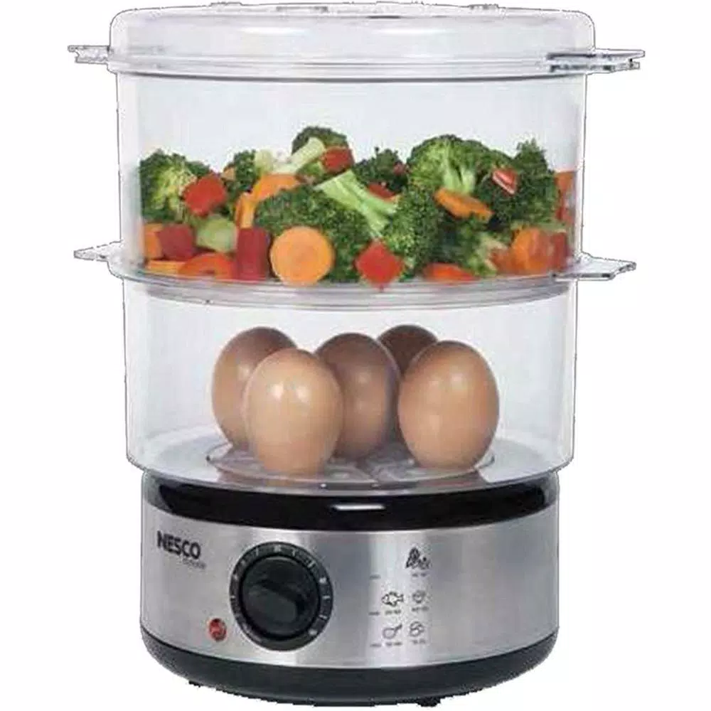Nesco ST-25F 5 Qt. Stainless Steel Food Steamer and Rice Cooker