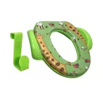 Babyloo Animal Design Children's Soft Cushion Toilet Seat with Handles - Green thumbnail 1